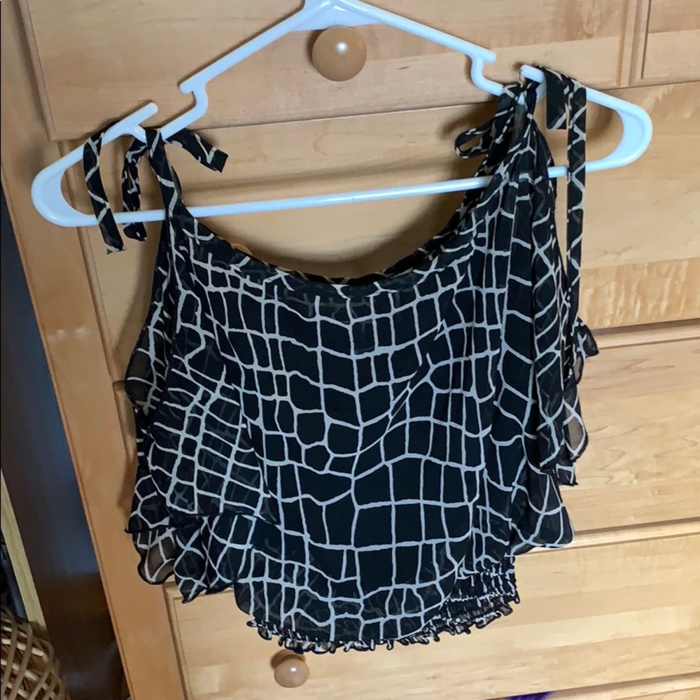 Cold shoulder dressy top